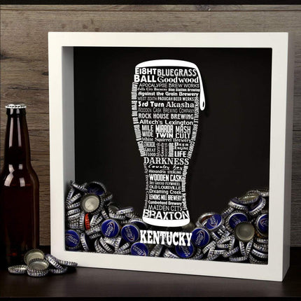 Kentucky Beer Typography Shadow Box