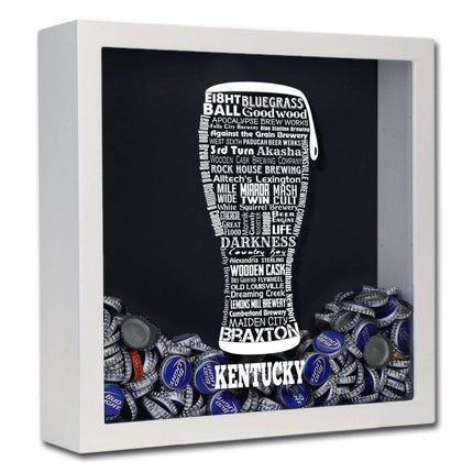 Kentucky Beer Typography Shadow Box