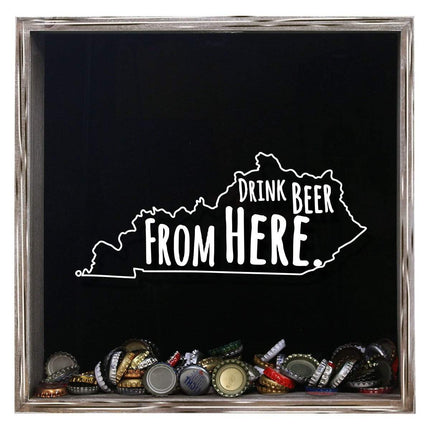 Kentucky Drink Beer From Here Beer Cap Shadow Box