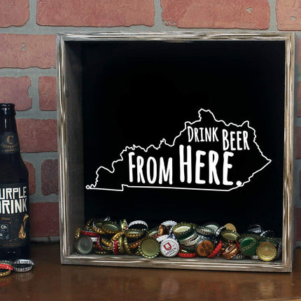 Kentucky Drink Beer From Here Beer Cap Shadow Box