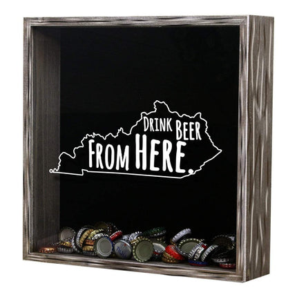Kentucky Drink Beer From Here Beer Cap Shadow Box