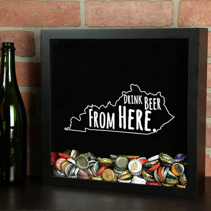 Kentucky Drink Beer From Here Beer Cap Shadow Box
