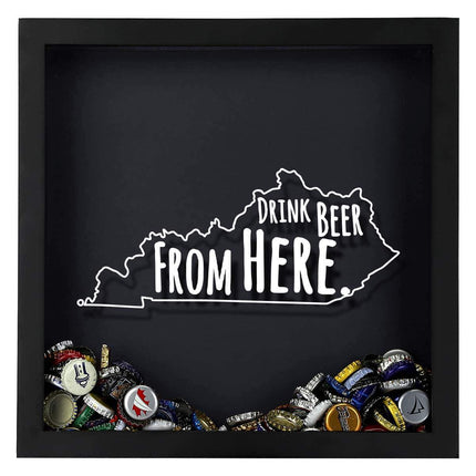 Kentucky Drink Beer From Here Beer Cap Shadow Box