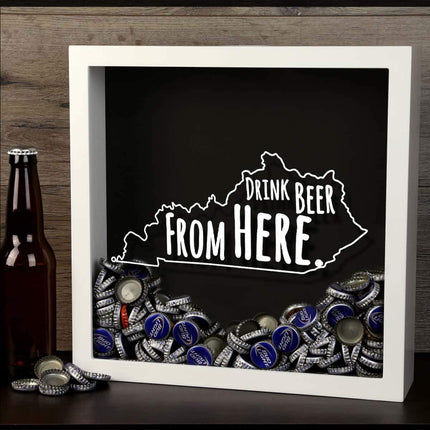 Kentucky Drink Beer From Here Beer Cap Shadow Box