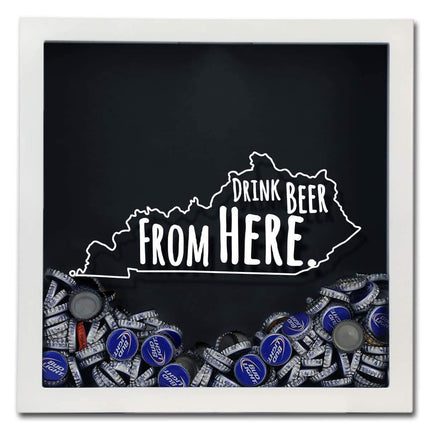 Kentucky Drink Beer From Here Beer Cap Shadow Box