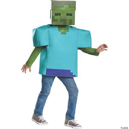 Kid's Classic Minecraft Zombie Halloween Costume