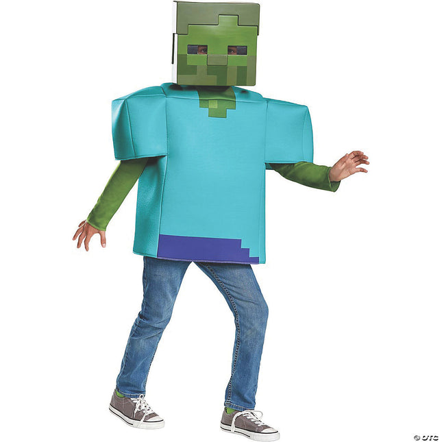 Kid's Classic Minecraft Zombie Halloween Costume