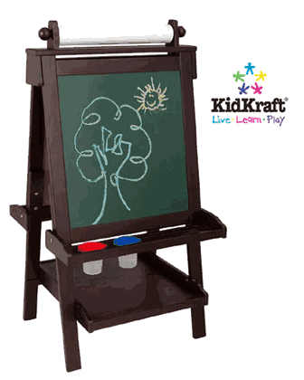 KidKraft Deluxe Wood Easel - Espresso