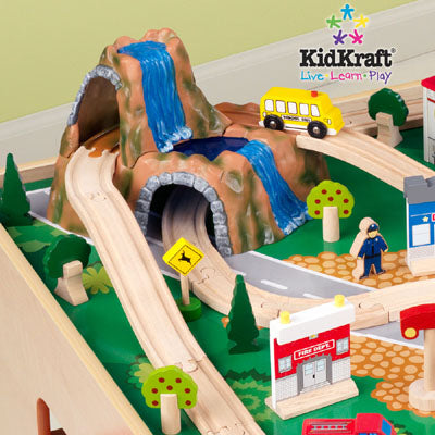 KidKraft Train Table 120pc Mountain Train Set