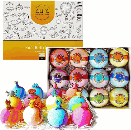 Kids Surprise Toy Bath Bomb Gift Set - 12 Pieces