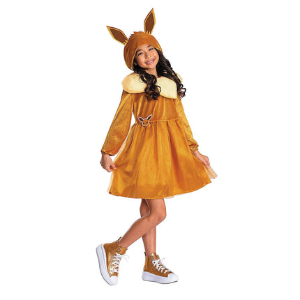 Kids Pokemon Eevee Hooded Dress Costume