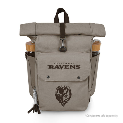 Baltimore Ravens - Carmel Roll Top Picnic Backpack Cooler