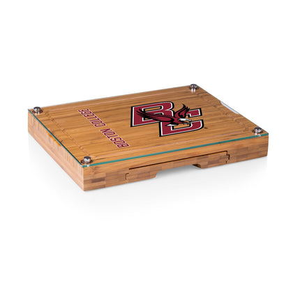 Boston College Eagles Glass Top Cheese Cutting Board & Tools Set