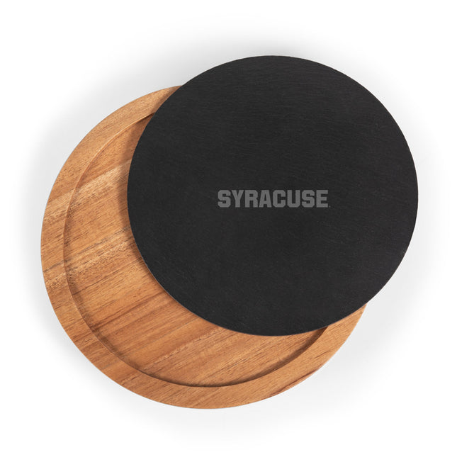 Syracuse Orange Insignia Acacia & Slate Serving Board w Cheese Tools