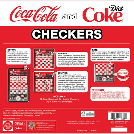 Coca-Cola and Diet Coke Checkers Board Game