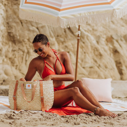 Hermosa Woven Beach Cooler Bag