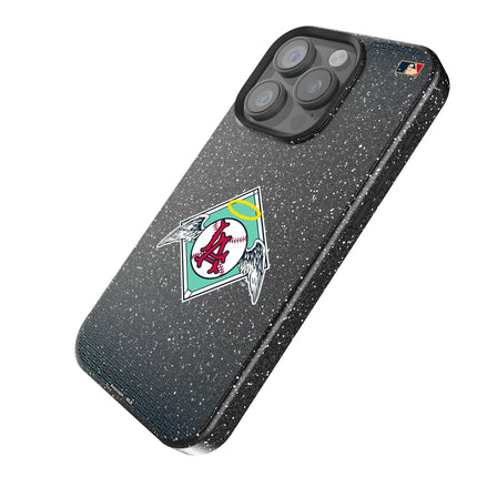 LA Angels 1961-1965 - Cooperstown Collection Linen Black Bling Phone Case for Apple iPhone