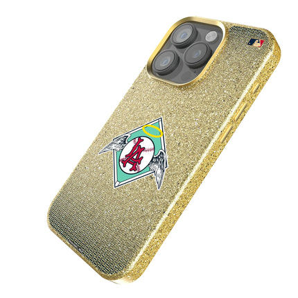 LA Angels 1961-1965 - Cooperstown Collection Linen Bling Phone Case for Apple iPhone