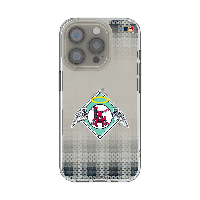 LA Angels 1961-1965 - Cooperstown Collection Linen Clear Phone Case for Apple iPhone
