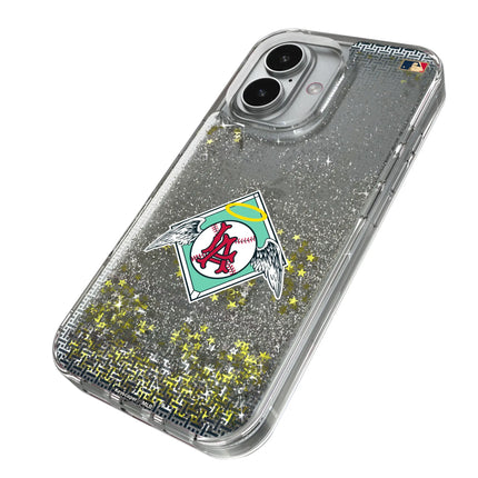 LA Angels 1961-1965 - Cooperstown Collection Linen Glitter Phone Case for Apple iPhone