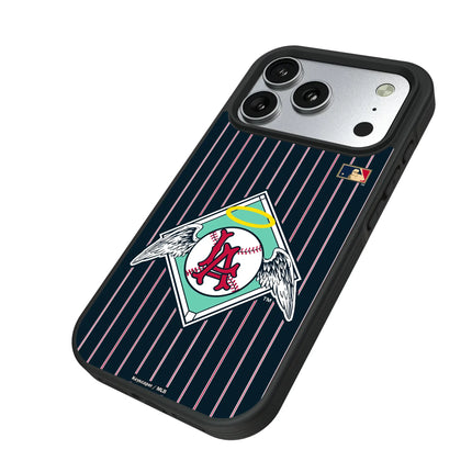 LA Angels 1961-1965 - Cooperstown Collection Pinstripe Bump Phone Case for Apple iPhone