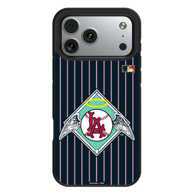 LA Angels 1961-1965 - Cooperstown Collection Pinstripe Bump Phone Case for Apple iPhone