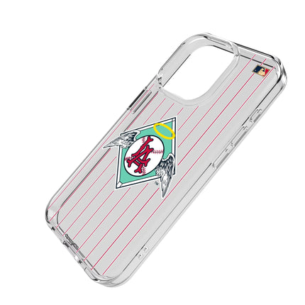 LA Angels 1961-1965 - Cooperstown Collection Pinstripe Clear Phone Case for Apple iPhone