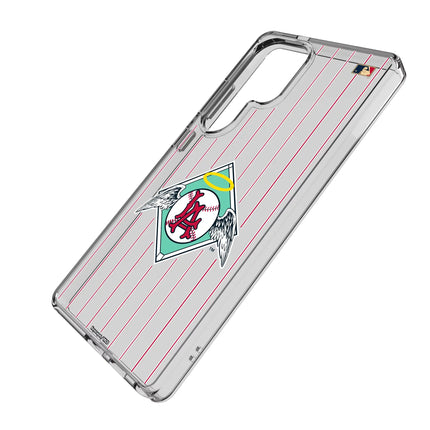 LA Angels 1961-1965 - Cooperstown Collection Pinstripe Clear Phone Case for Samsung Galaxy