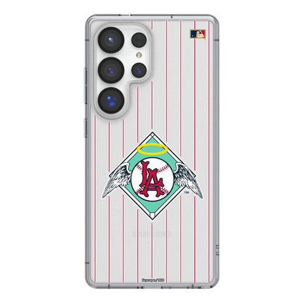 LA Angels 1961-1965 - Cooperstown Collection Pinstripe Clear Phone Case for Samsung Galaxy