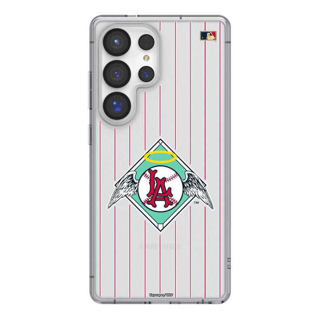 LA Angels 1961-1965 - Cooperstown Collection Pinstripe Clear Phone Case for Samsung Galaxy