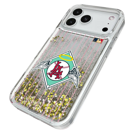 LA Angels 1961-1965 - Cooperstown Collection Pinstripe Glitter Phone Case for Apple iPhone