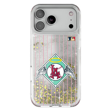 LA Angels 1961-1965 - Cooperstown Collection Pinstripe Glitter Phone Case for Apple iPhone