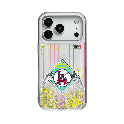 LA Angels 1961-1965 - Cooperstown Collection Pinstripe Glitter Phone Case for Apple iPhone