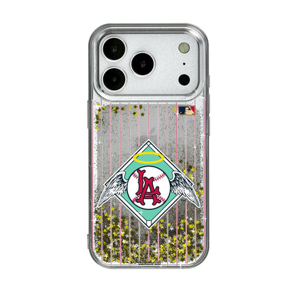 LA Angels 1961-1965 - Cooperstown Collection Pinstripe Glitter Phone Case for Apple iPhone
