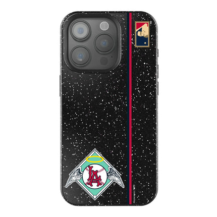 LA Angels 1961-1965 - Cooperstown Collection Sidebar Black Bling Phone Case for Apple iPhone