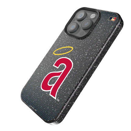 LA Angels 1971 - Cooperstown Collection Linen Black Bling Phone Case for Apple iPhone