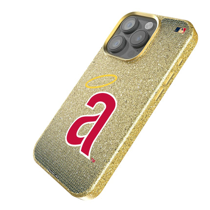 LA Angels 1971 - Cooperstown Collection Linen Bling Phone Case for Apple iPhone