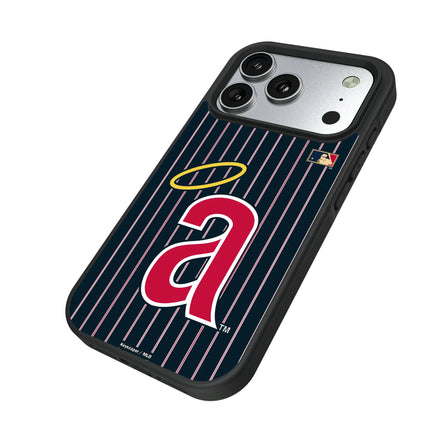 LA Angels 1971 - Cooperstown Collection Pinstripe Bump Phone Case for Apple iPhone