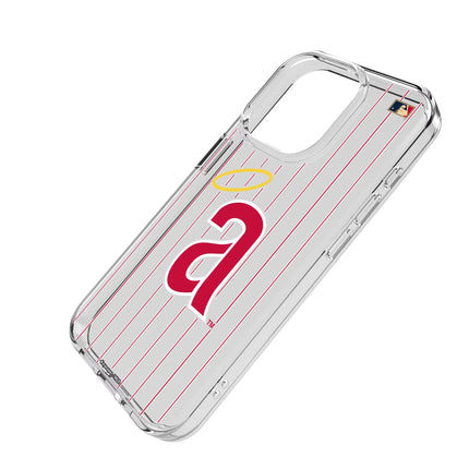 LA Angels 1971 - Cooperstown Collection Pinstripe Clear Phone Case for Apple iPhone