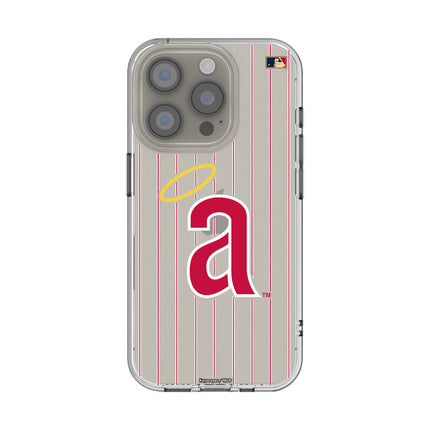 LA Angels 1971 - Cooperstown Collection Pinstripe Clear Phone Case for Apple iPhone