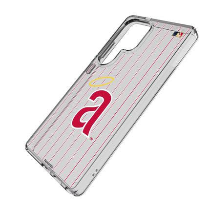 LA Angels 1971 - Cooperstown Collection Pinstripe Clear Phone Case for Samsung Galaxy