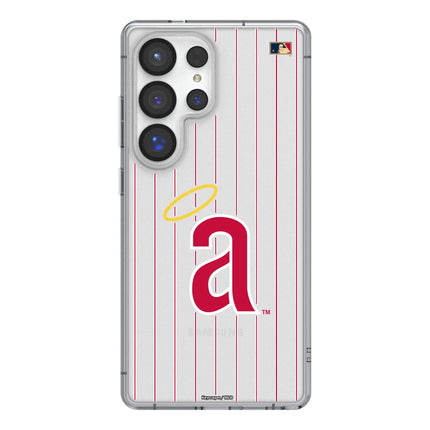 LA Angels 1971 - Cooperstown Collection Pinstripe Clear Phone Case for Samsung Galaxy