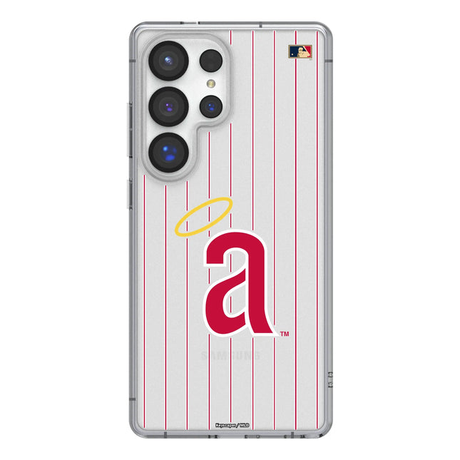 LA Angels 1971 - Cooperstown Collection Pinstripe Clear Phone Case for Samsung Galaxy
