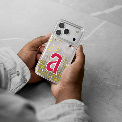 LA Angels 1971 - Cooperstown Collection Pinstripe Glitter Phone Case for Apple iPhone