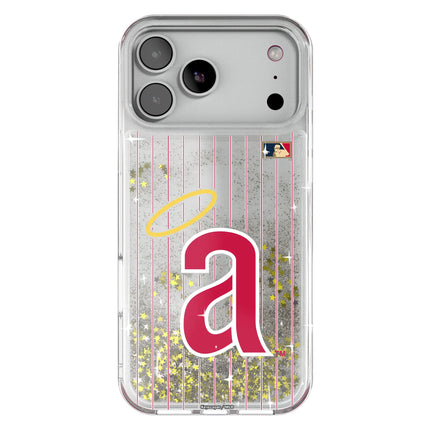 LA Angels 1971 - Cooperstown Collection Pinstripe Glitter Phone Case for Apple iPhone