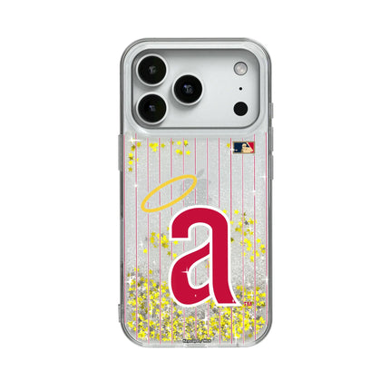 LA Angels 1971 - Cooperstown Collection Pinstripe Glitter Phone Case for Apple iPhone