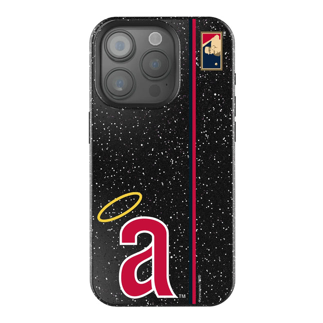 LA Angels 1971 - Cooperstown Collection Sidebar Black Bling Phone Case for Apple iPhone