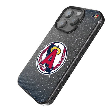 LA Angels 1986-1992 - Cooperstown Collection Linen Black Bling Phone Case for Apple iPhone