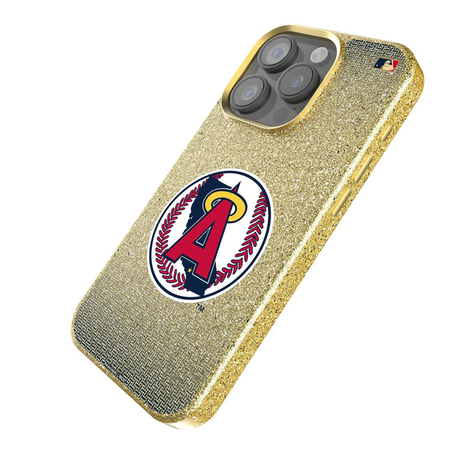 LA Angels 1986-1992 - Cooperstown Collection Linen Bling Phone Case for Apple iPhone