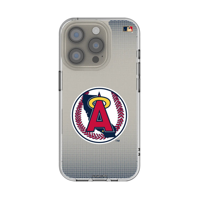 LA Angels 1986-1992 - Cooperstown Collection Linen Clear Phone Case for Apple iPhone